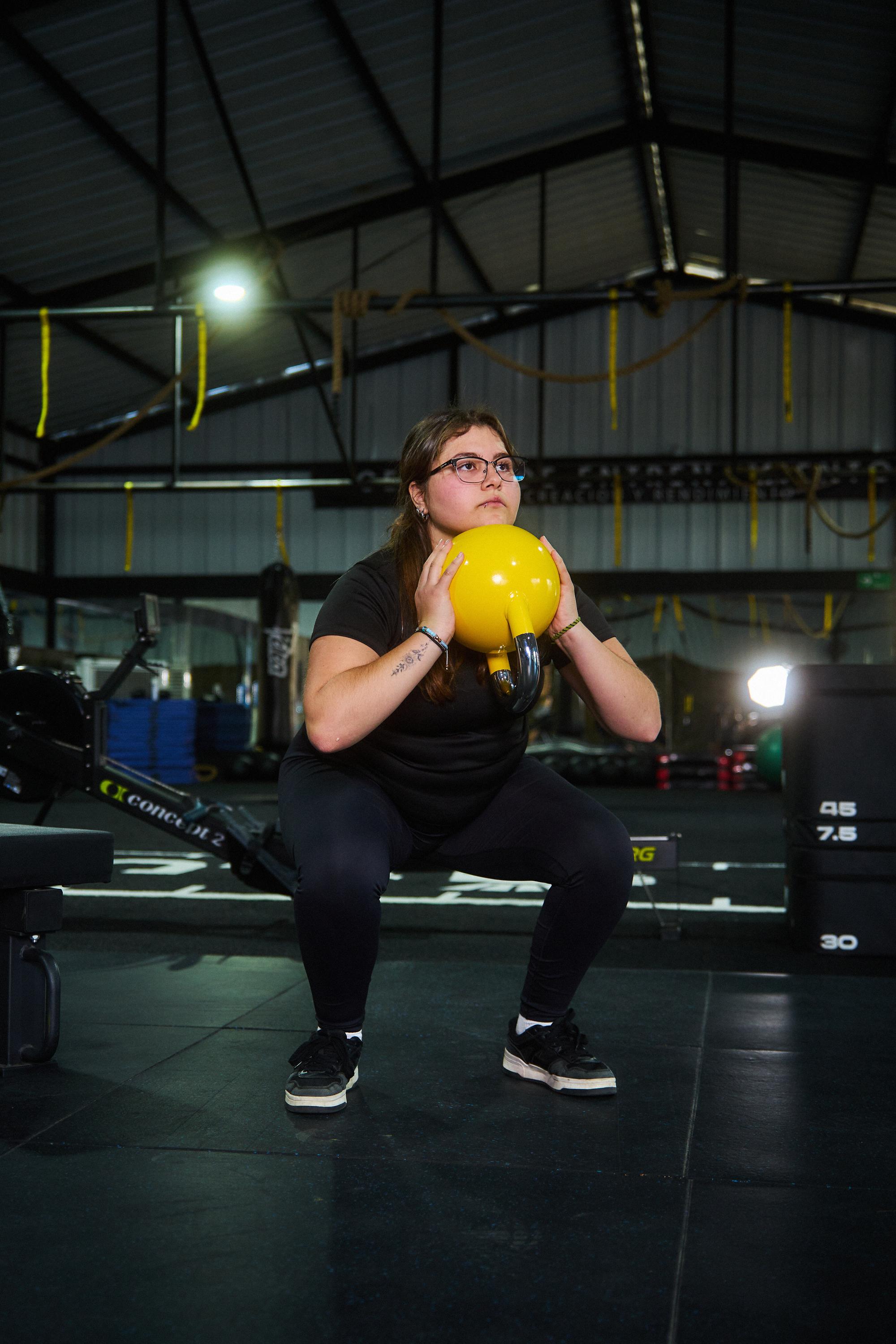 Goblet squats con pesas
